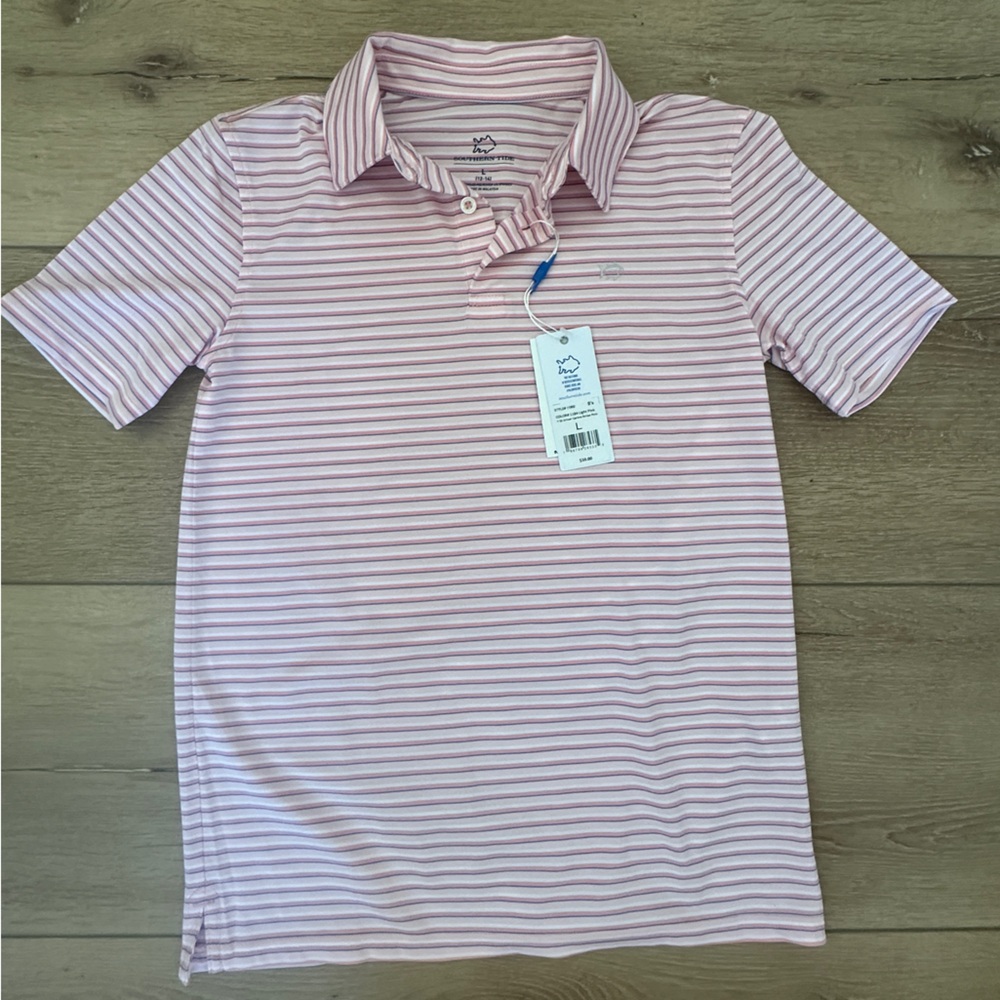 Southern Tide Boys Striped Performance Polo